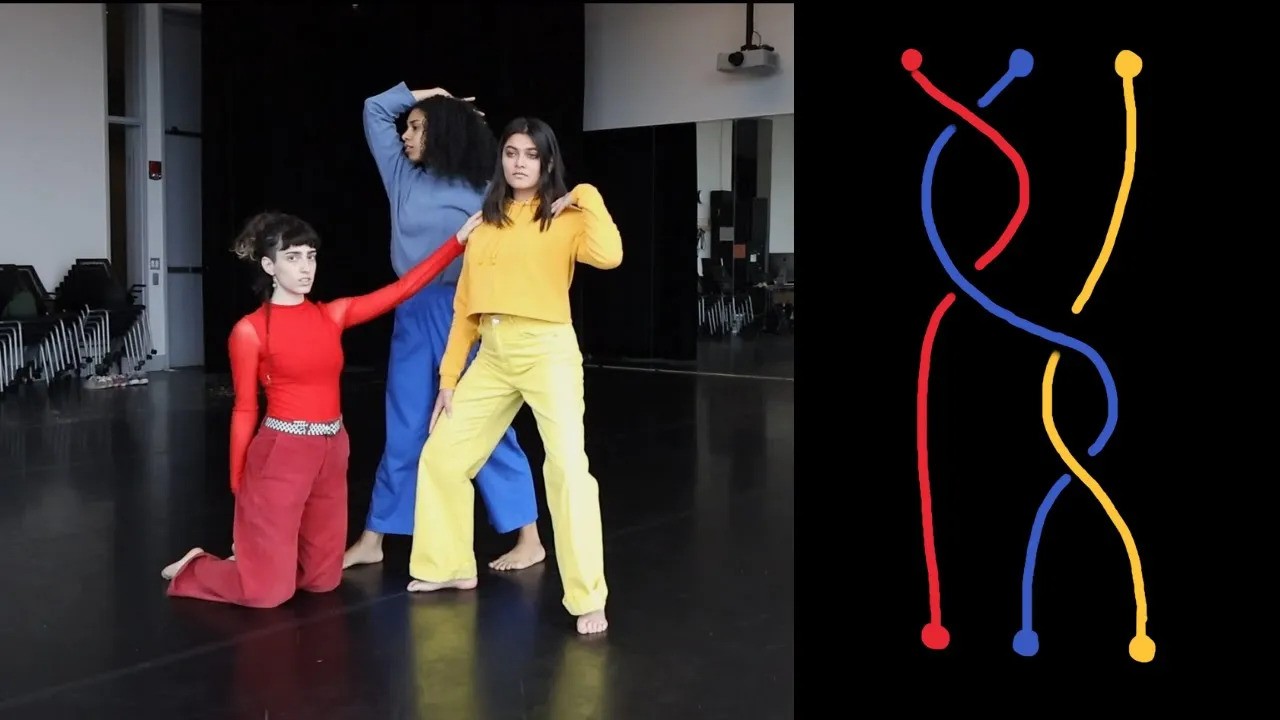 three dancers and a braid
